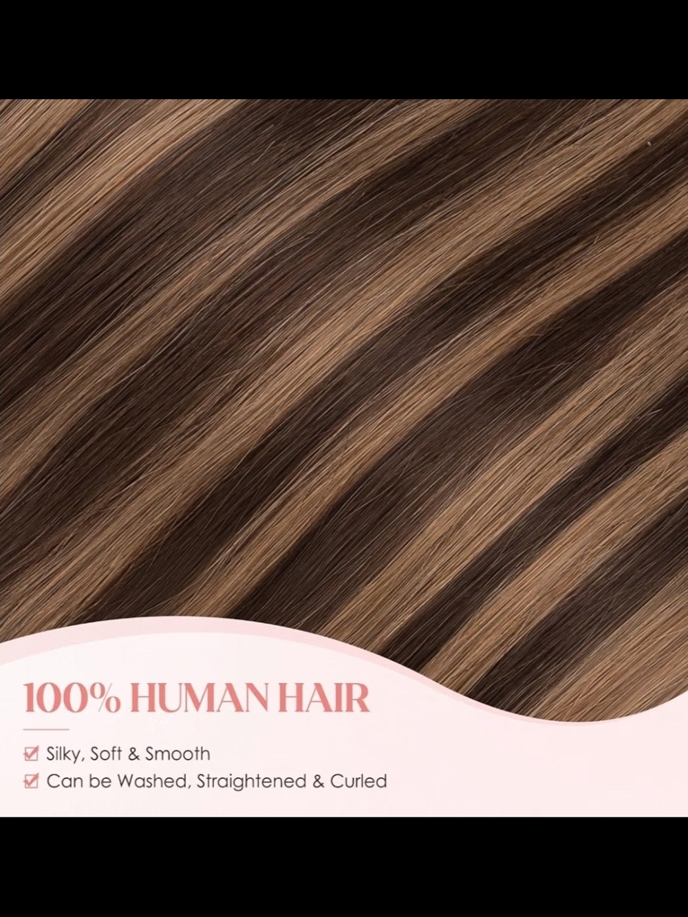 12"Hairro 6pcs Clip In 100%Real Human Hair Extensions, Single Clip Design#2RP6 - Picture 6 of 6